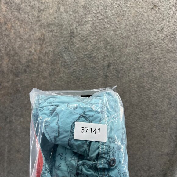 J.Crew Swim Trunks Mens 33 Blue Leaf Print Nylon Board Shorts Drawstring Lined - Picture 11 of 11